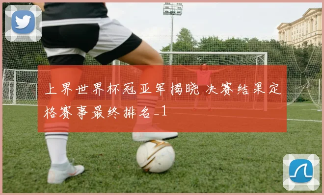 上界世界杯冠亚军揭晓 决赛结果定格赛事最终排名_1